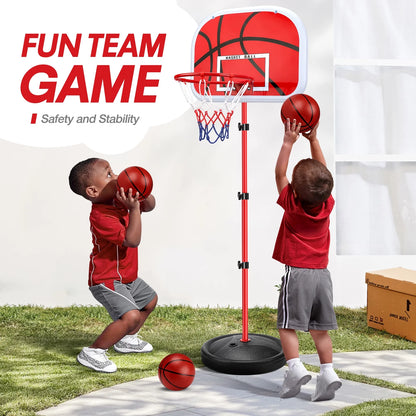 Kids Basketball Hoop with 3 Balls, Basketball Hoop Indoor Toddler Basketball Hoop Basketball Goals Indoor Outdoor Play