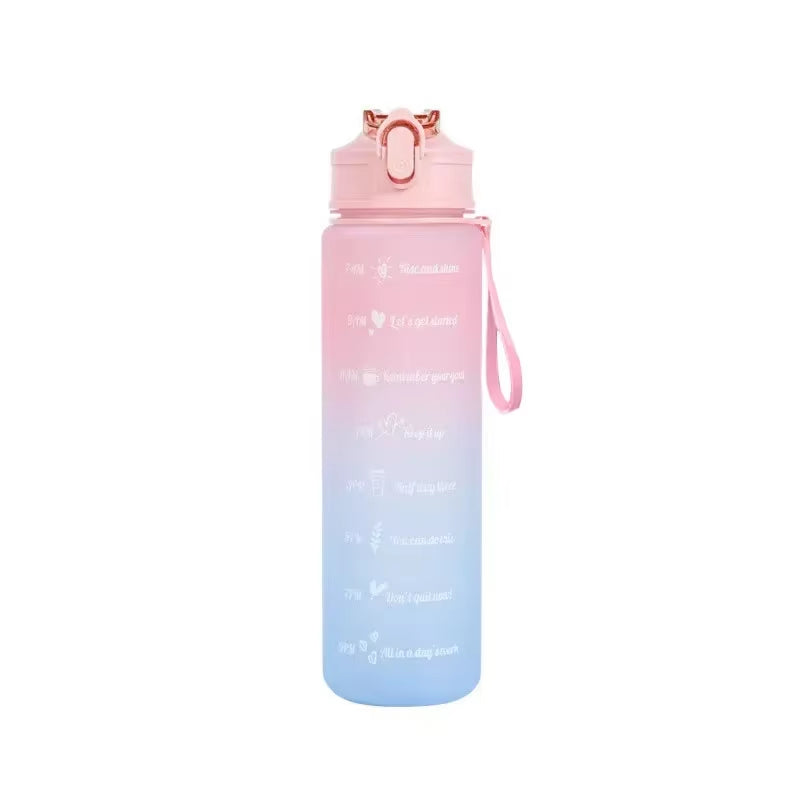 900Ml Water Bottle Motivational Sport Water Bottle Leakproof Drinking Bottles Outdoor Sports Travel Kettle Drinking Water Bottle
