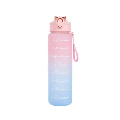 900Ml Water Bottle Motivational Sport Water Bottle Leakproof Drinking Bottles Outdoor Sports Travel Kettle Drinking Water Bottle