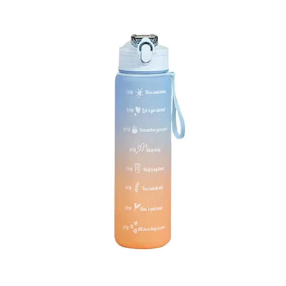 900Ml Water Bottle Motivational Sport Water Bottle Leakproof Drinking Bottles Outdoor Sports Travel Kettle Drinking Water Bottle
