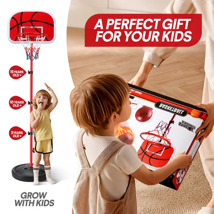 Kids Basketball Hoop with 3 Balls, Basketball Hoop Indoor Toddler Basketball Hoop Basketball Goals Indoor Outdoor Play