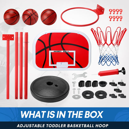 Kids Basketball Hoop with 3 Balls, Basketball Hoop Indoor Toddler Basketball Hoop Basketball Goals Indoor Outdoor Play