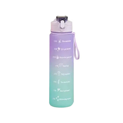 900Ml Water Bottle Motivational Sport Water Bottle Leakproof Drinking Bottles Outdoor Sports Travel Kettle Drinking Water Bottle