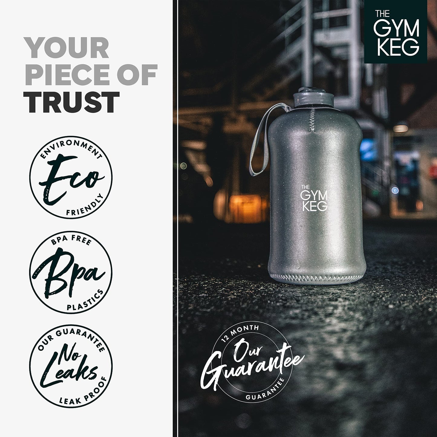 The Sports Water Bottle 2.2 L Insulated | Half Gallon | Carry Handle | Big Water Jug